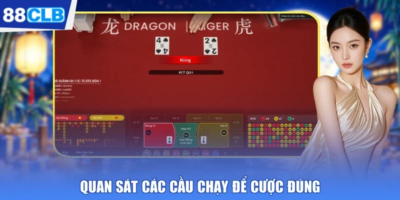 Quan sát các cầu chạy để cược đúng